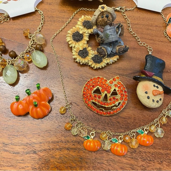 Fall Harvest Thanksgiving Assorted  Lot of Jewelry and Brooches - Picture 10 of 10